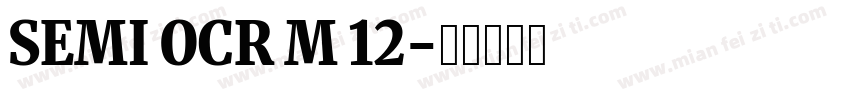 SEMI OCR M 12字体转换
